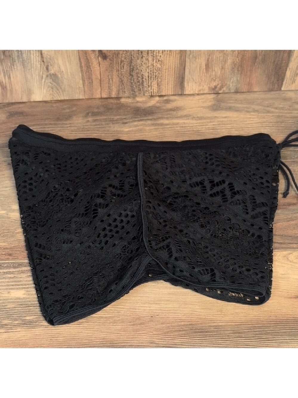 Black Lace Over Swimming Shorts XL           721G - Picture 5 of 5